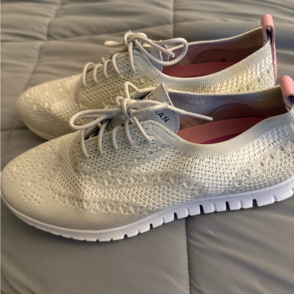 Cole Haan Oxford Women's white grey Knit Sneakers